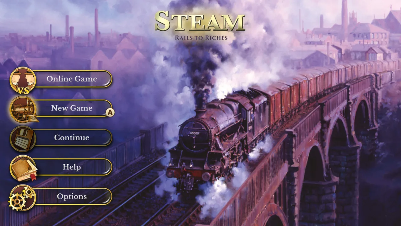 Steam: Rails to Riches - Complete Edition Title Screen